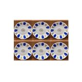Porland 6'lı Çay Tabağı Porselen Klasik Mavi 869porlandm12pcs127912