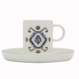 Porland 80 cc +Arabesque Desen5 Tabaklı Kahve Fincanı