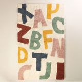 Porland Alphabet 90x150 cm Bebek Çocuk Pamuk Tuft Halı