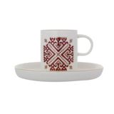 Porland Arabesque Desen 6 6 Kişilik 85 cc Kahve Takımı