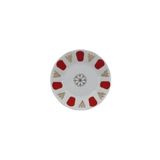 Porland Arow Marka Porselen Kırmızı Beyaz Kahveci Model 6 Lı Çay Tabağı Arow 12896244041642