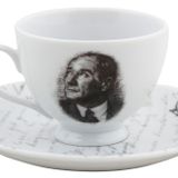 Porland Atatürk 80 cc 6 Adet Tabaklı Kahve Fincanı