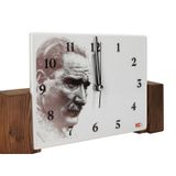 Porland Atatürk Desen 8 14x20 cm Masa Saati