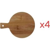 Porland Bamboo 4'lü Mini Kesme Tahtası 16CM