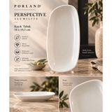 Porland Beyaz Kayık Tabak Porselen Meze Sunum Tabağı - Perspective 18 cm