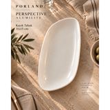 Porland Beyaz Kayık Tabak Porselen Meze Sunum Tabağı - Perspective 31 cm