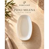 Porland Beyaz Kayık Tabak Porselen Meze Sunum Tabağı - Pioli Milena