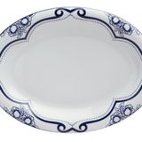 Porland Blue Manoir 29 cm Desen 2 Kayık Tabak
