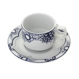 Porland Blue Manoir Desen 4 190 cc Tabaklı Çay Fincanı