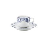 Porland Blue Manoir Desen 4 85 cc 12 Adet Tabaklı Kahve Fincanı