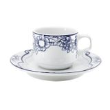 Porland Blue Manoir Desen 4 85 cc 12 Adet Tabaklı Kahve Fincanı