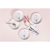 Porland Botanical 4 Kişilik 19 cm Çukur Tabak Seti