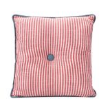 Porland Chantilly Kırmızı 40x40 cm Çizgili Pamuk Yastık