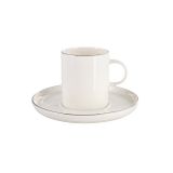 Porland Chopin Platin 200 cc 6 Adet Tabaklı Çay Fincanı