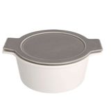 Porland Cookland İndüksiyonlu 1.3 lt Porselen Koyu Gri Kapaklı Derin Tencere