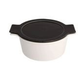 Porland Cookland İndüksiyonlu 1.3 lt Porselen Siyah Kapaklı Derin Tencere
