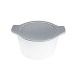 Porland Cookland İndüksiyonlu 1.4 lt Porselen Koyu Gri Kapaklı Derin Tencere