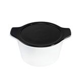 Porland Cookland İndüksiyonlu 1.4 lt Porselen Siyah Kapaklı Derin Tencere