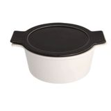 Porland Cookland İndüksiyonlu 2.1 lt Porselen Siyah Kapaklı Derin Tencere