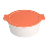 Porland Cookland Isıya Dayanıklı 2.1 lt Porselen Turuncu Kapaklı Derin Tencere