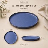 Porland Ethos Danshari Düz Tabak Yemek Sunum Tabağı - 21 cm - Mavi