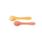 Porland Fancy Hardal Dusty Clay Bebek Alıştırma Çatal Kaşık Seti