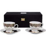 Porland Ferhest Siyah 4 Parça Fincan Takımı