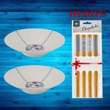 Porland Folksy Sushi,noodle Çukur Tabak Seti 2'li 20CM ( Hediye 4 Çift Bambu Chopstıck 24 cm )