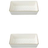 Porland Forest 04LFH000585 8x14 cm 2'li Kahvaltı ve Meze Tabağı