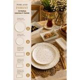 Porland Forest 18 Parça Kahvaltı Takımı (6 Kişilik) - Renkli