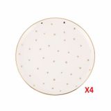 Porland Forest 4 Parça 20 cm Düz Tabak Seti