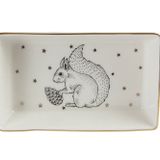 Porland Forest Squirrel 8x14 cm 3 Adet Kahvaltı ve Meze Tabağı