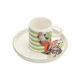 Porland Funky Desen 3 200 cc Tabaklı Çay Fincanı