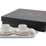 Porland Gold Bordür 80 cc 5 Parça 2 Kişilik Kahve Takımı