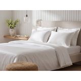 Porland Grace Saten 200x220 cm Beyaz Çift Kişilik Nevresim Kılıfı