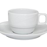 Porland Halley Beyaz 150 cc Tabaklı Çay Fincanı