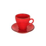 Porland Heritage Standard Seasons Kırmızı Tabaklı 300 cc 6 Adet Çay Fincanı