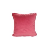 Porland Kadife Biyeli Pembe Yastık 40x40cm