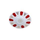 Porland Kırmızı Yaldız Çay Tabağı 11 cm 04POR005231 - Beyaz - Kırmızı