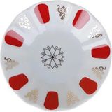 Porland Kırmızı Yaldız Çay Tabağı 11CM 6 Adet - Şeffaf
