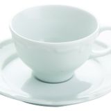 Porland Maria Beyaz 180 cc Tabaklı Çay Fincan Seti