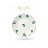 Porland Mavi Gülriz Çay Tabağı 6’lı Set – AYAYDIN HOME