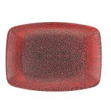 Porland Moire 27 cm Kırmızı Kayık Tabak