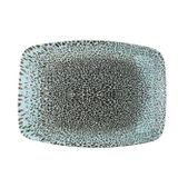 Porland Moire Turkuaz 27 cm Kayık Tabak