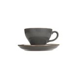 Porland More Grace Seasons Koyu Gri 365 cc Tabaklı Çay Fincanı