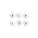 Porland Morocco 6'lı Çukur Tabak Set, 19 cm, Porselen, Geometrik Desen