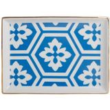 Porland Morocco Desen 2 Mavi 18x13 cm Porselen Kahvaltı Tabağı