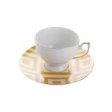Porland Morocco Desen 3 Sarı 170 CC Tabaklı Çay Fincanı