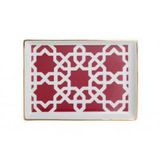 Porland Morocco Desen 5 Fuşya 18x13 cm Porselen Kahvaltı Tabağı