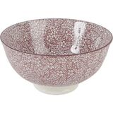 Porland Old Fashion Mürdüm Rengi Desenli 12 cm Yuvarlak Tek Kase